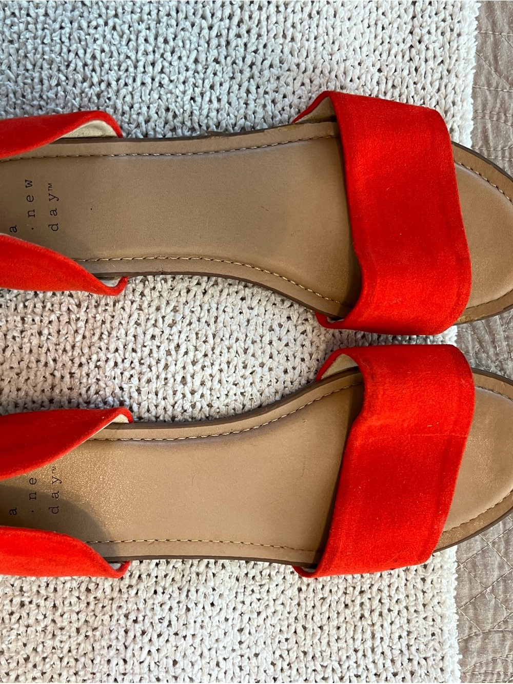 a new day Red Single-Band Slide Sandals